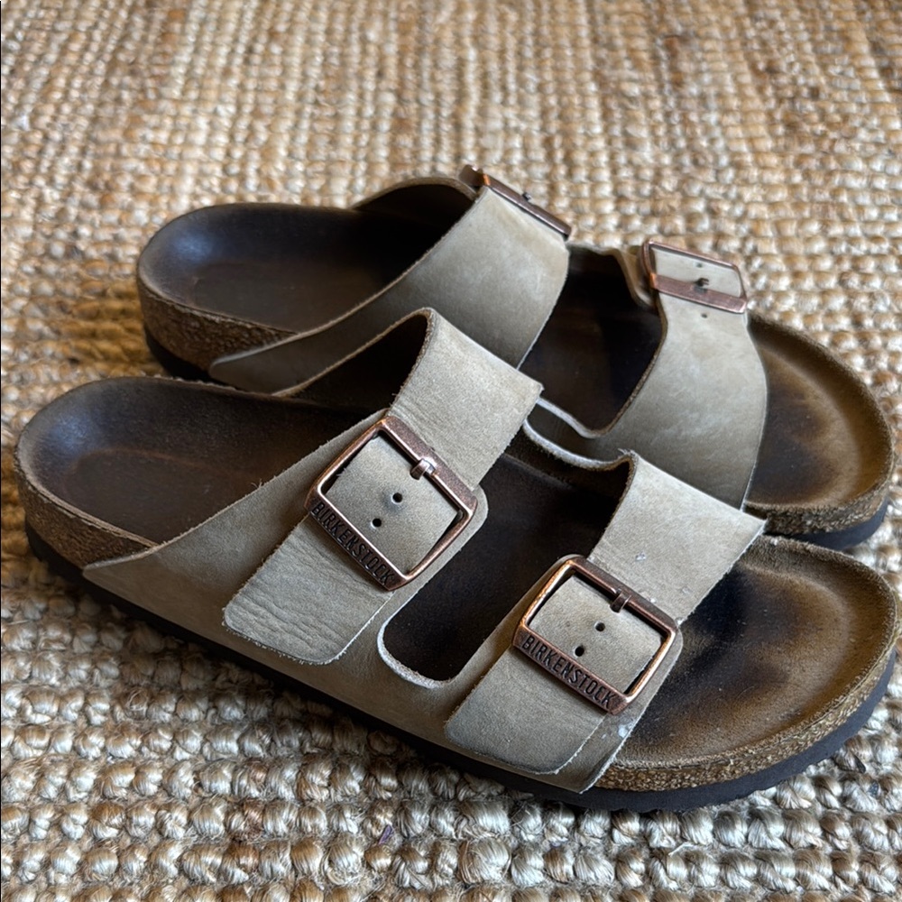 Birkenstock Arizona Soft Footbed Sandals in Taupe